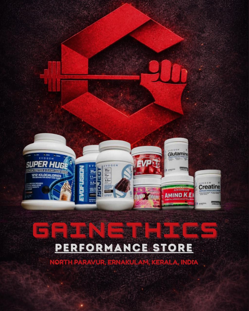 Gainethics supplements display